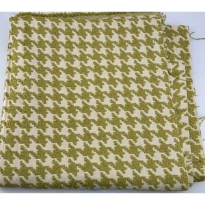 Houndstooth Upholstery Fabric Neutral Olive Green‎ Cream George Oliver 60x56"